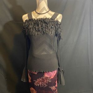 Long Sleeve Frill Bell Wrist Top